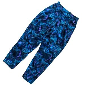 Blue and Purple aquarium 90s fish pants with Elastic Waistband
